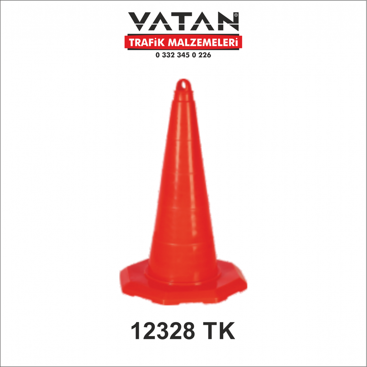 PVC TRAFİK KONİSİ 52 CM
