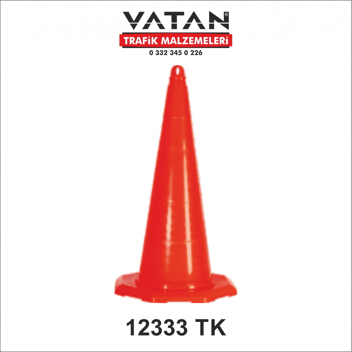 PVC TRAFİK KONİSİ 70 CM