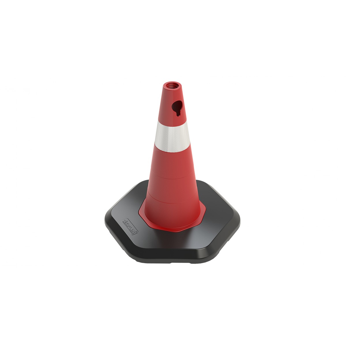 50 cm Ağırlıklı PVC Trafik Konisi (Tek reflektifli)